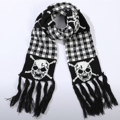 Skull Knitted Scarf SpreePicky