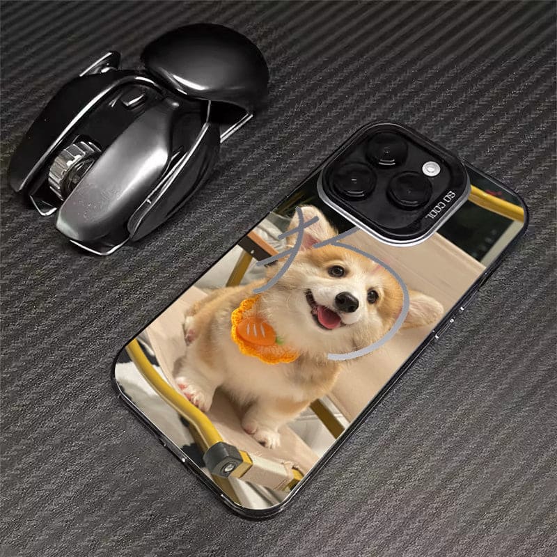 Hamburger Puppy Phone Case - For iPhone 15 / Puppy A-black