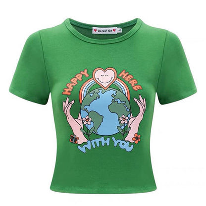 Green Earth Crop Top Boogzel Clothing