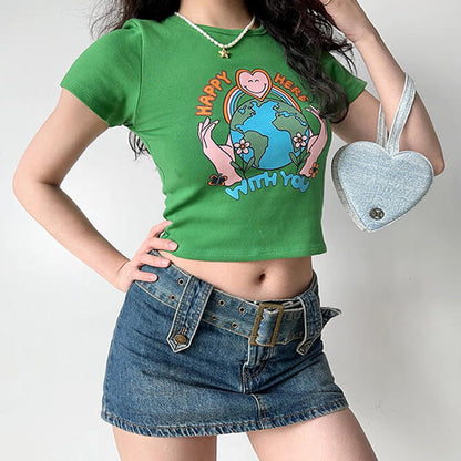 Green Earth Crop Top Boogzel Clothing