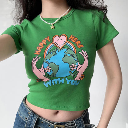 Green Earth Crop Top Boogzel Clothing