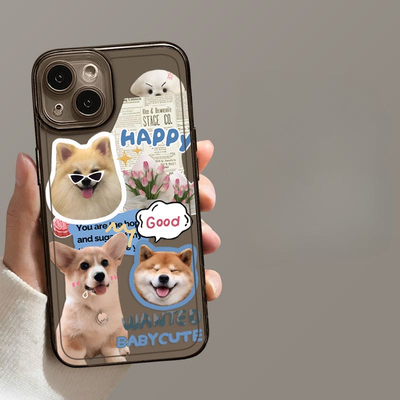 Have Fun Puppy Phone Case - For iPhone 15 / Puppy B-black
