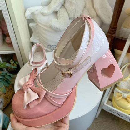 Heart Bow Lolita Heels spreepickyshop