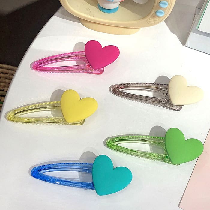 Heart Colorful Hair Clips - Other