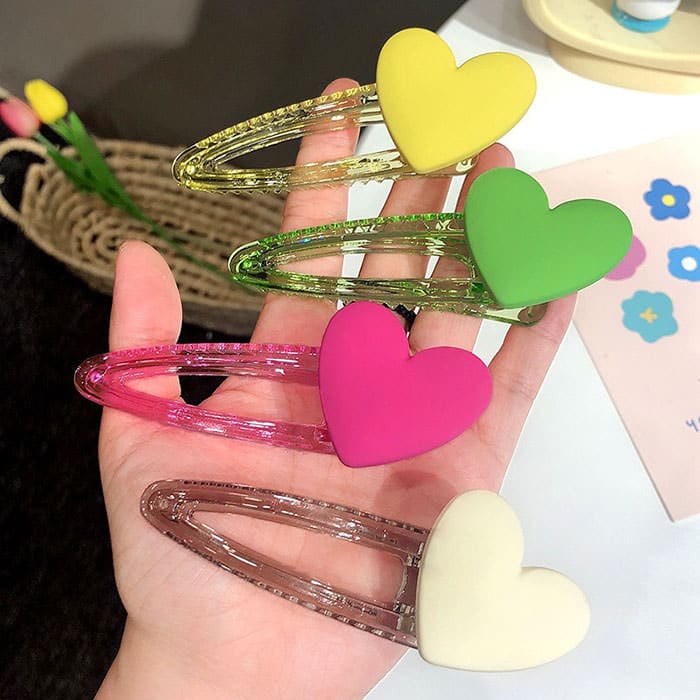 Heart Colorful Hair Clips - Other