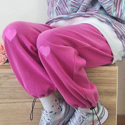 Heart Loose Joggers - Pants