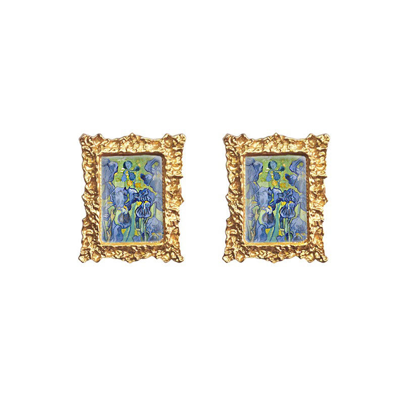 Oil Painting Impressionism Earrings Boogzel Clothing