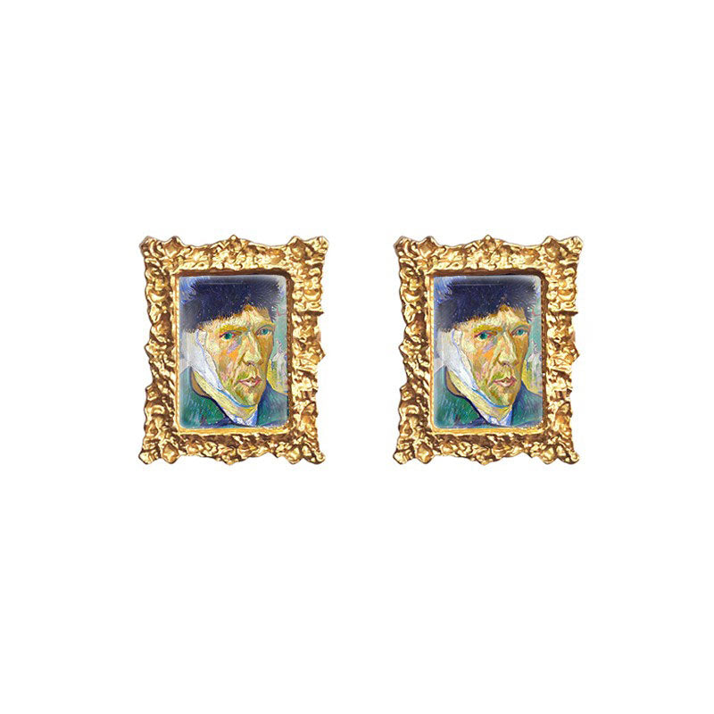 Oil Painting Impressionism Earrings Boogzel Clothing