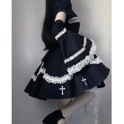 Kawaii Lolita Hollow Out Aesthetic Cosplay Dresses