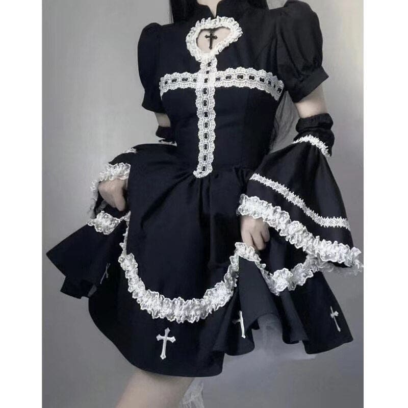 Kawaii Lolita Hollow Out Aesthetic Cosplay Dresses