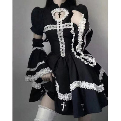 Kawaii Lolita Hollow Out Aesthetic Cosplay Dresses