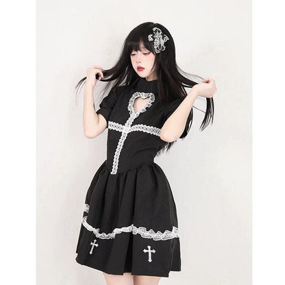 Kawaii Lolita Hollow Out Aesthetic Cosplay Dresses