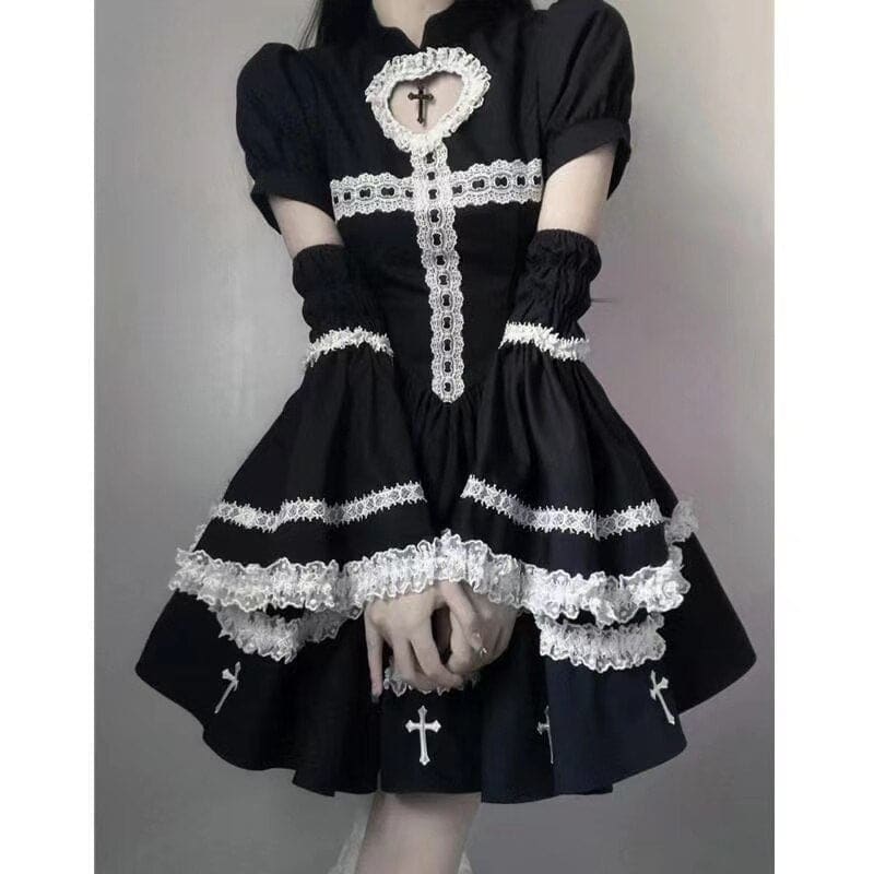 Kawaii Lolita Hollow Out Aesthetic Cosplay Dresses