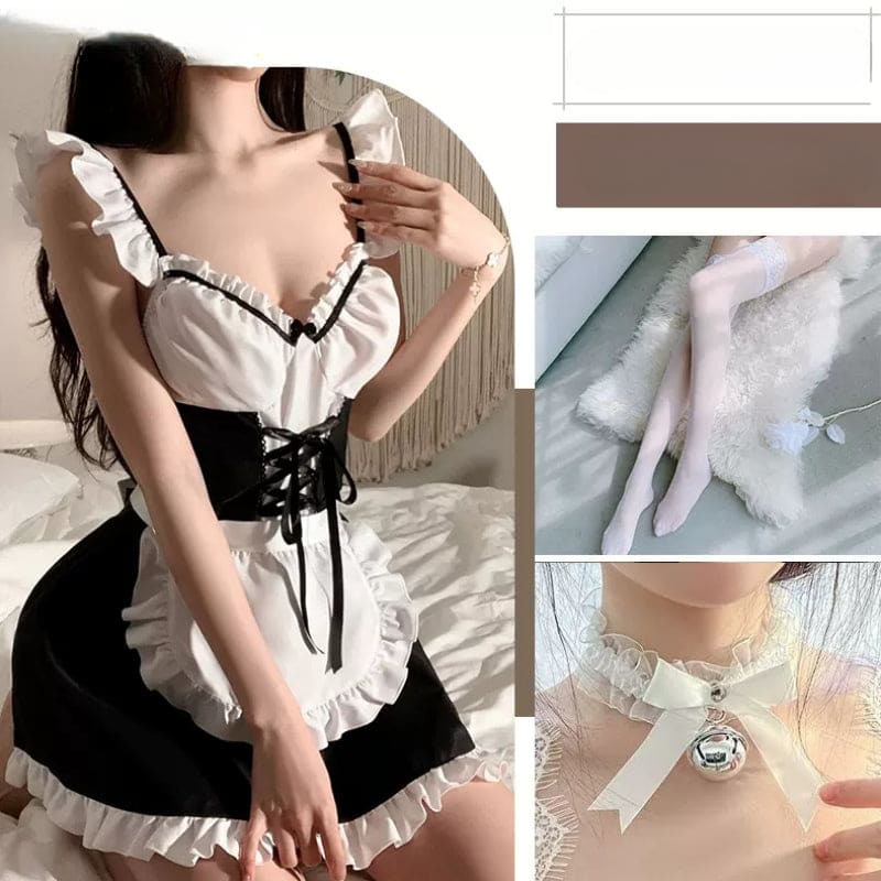 Kawaii Simple Lingerie Cute Lolita Dress ON834 - [maid