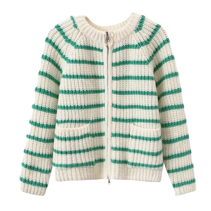 Trendy Striped Cardigan SpreePicky