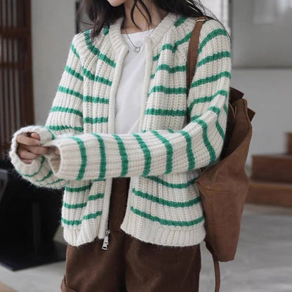 Trendy Striped Cardigan SpreePicky