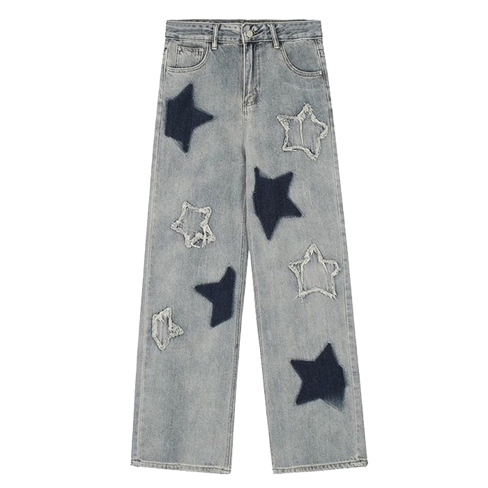 Light Blue Star Jeans Boogzel Clothing