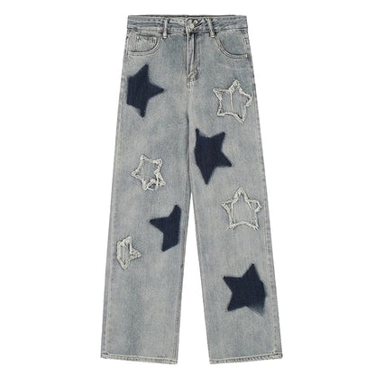 Light Blue Star Jeans Boogzel Clothing