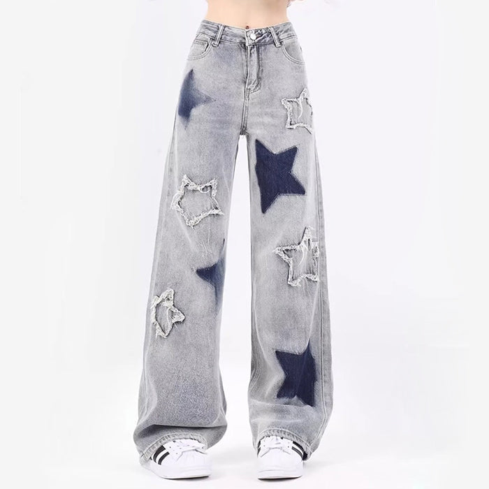 Light Blue Star Jeans Boogzel Clothing