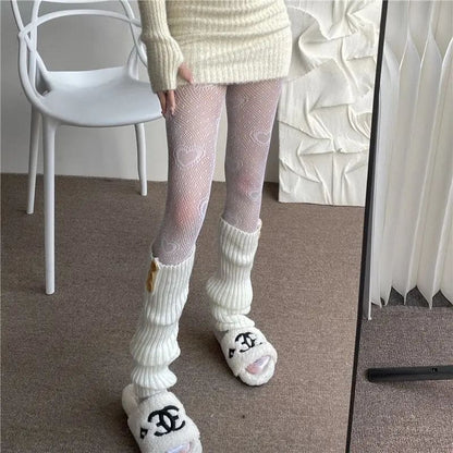 Kawaii Aesthetic Y2K Cute Fairy Love Fishnet Socks MK Kawaii Store