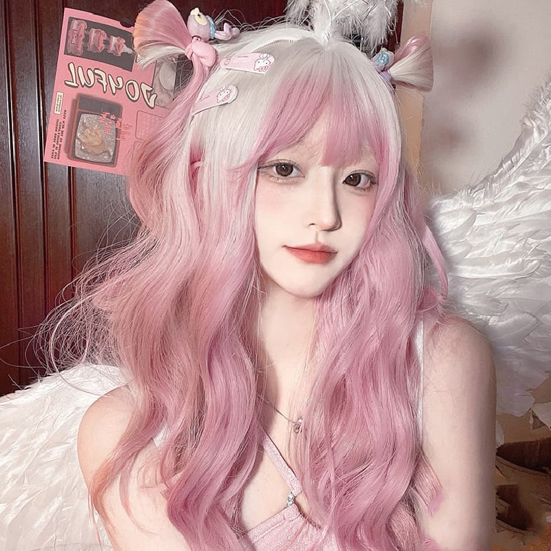 Lovely Grandient White Pink Lolita Kawaii Wig SS1931 - Egirldoll