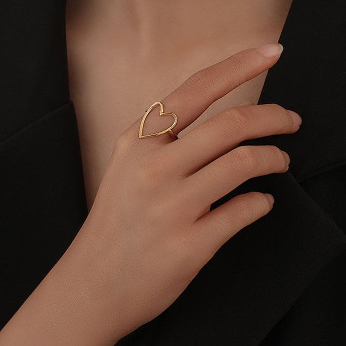 Luxury Gold Heart Ring - ring