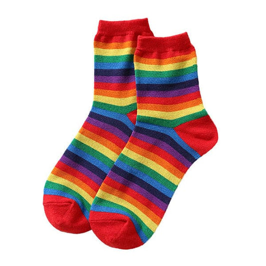Multicolor Rainbow Socks - Free Size / Multi - Socks