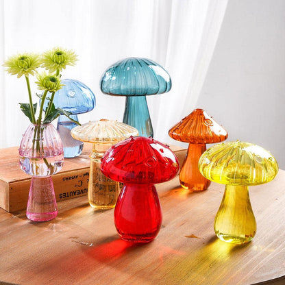 Charming Mushroom Glass Vase SpreePicky