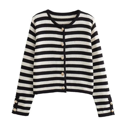 Black Striped Cardigan SpreePicky