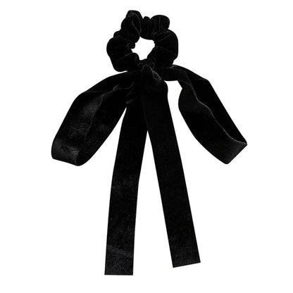 Chic Black Velvet Hair Bow SpreePicky