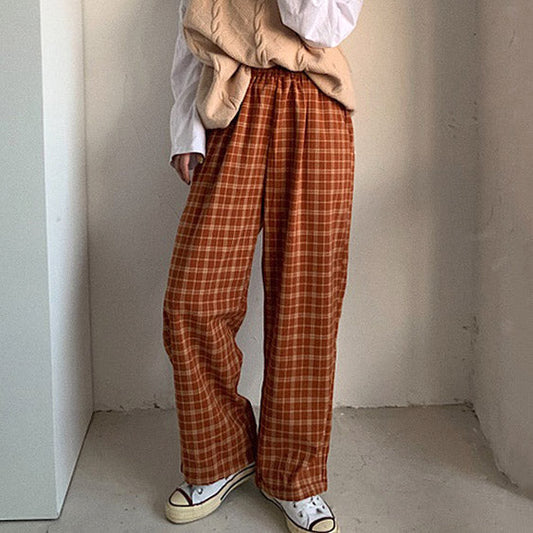 Cozy Up Plaid Trousers Boogzel Clothing