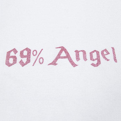 Pink Angel Crop Tee - Tops