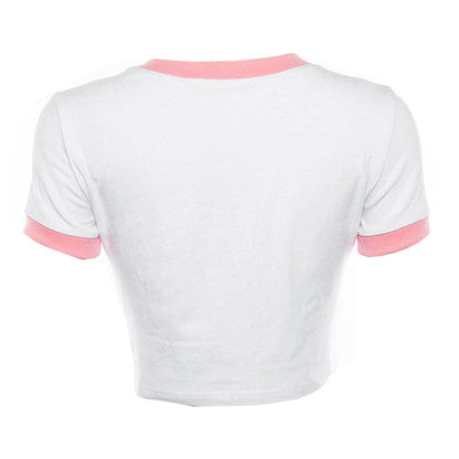 Pink Angel Crop Tee - Tops