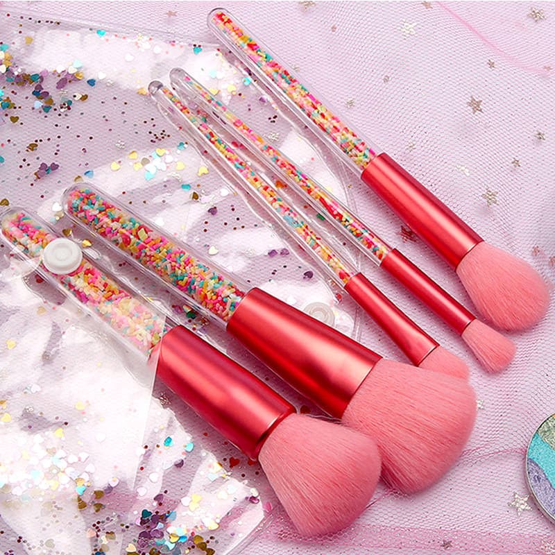 Pink Candy Makeup Brush Set - Standart / Pink - IPhone Case