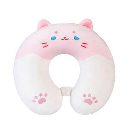 Pink Kitty Neck Pillow - Pink