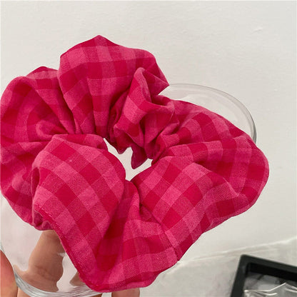 Pink Checkered Scrunchie Boogzel Clothing