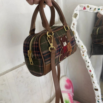 Plaid Bear Crossbody Bag spreepickyshop