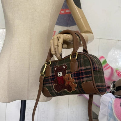 Plaid Bear Crossbody Bag spreepickyshop