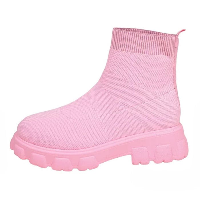 Platform Ankle Boots - EU35 (US5.0) / Pink - Boots