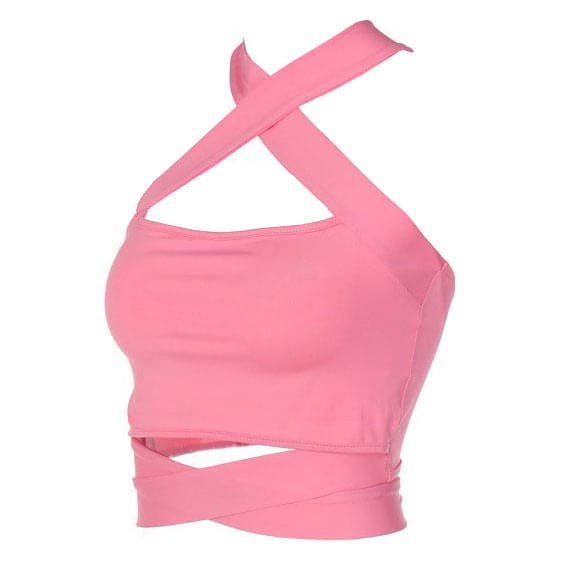 Pure Pink Tie Top - S / Pink - Tops