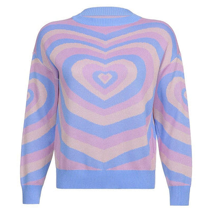 Purple Heart Spread Sweater - Sweater