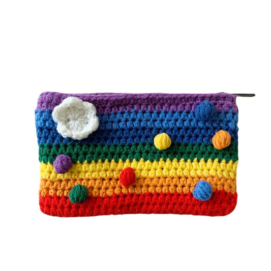 Rainbow Knitted Purse Boogzel Clothing