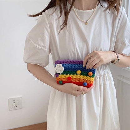 Rainbow Knitted Purse Boogzel Clothing