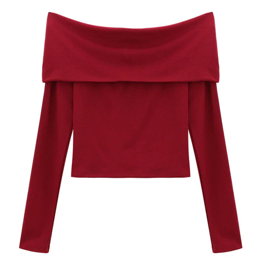 Red Classy Bardot Top SpreePicky