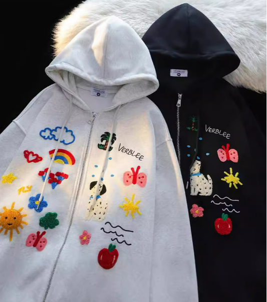 Cute Embroidery Hoodie Boogzel Clothing