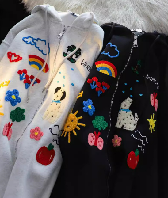 Cute Embroidery Hoodie Boogzel Clothing