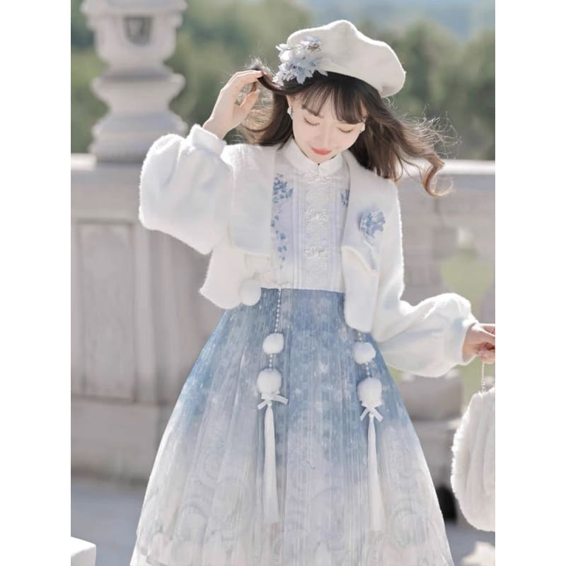 Sky Chinese Lolita Dress - Modern Hanfu