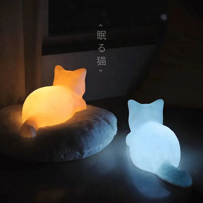 Kawaii Aesthetic Y2K Cute Fairy Sleeping Cat Light MK Kawaii Store