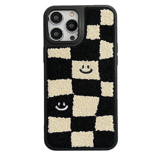 Smile Checker Fuzzy iPhone Case SpreePicky