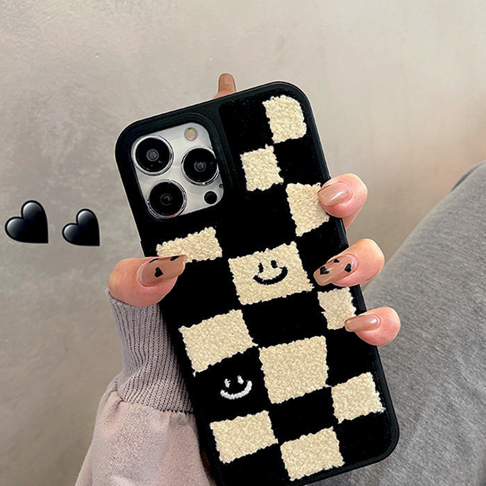 Smile Checker Fuzzy iPhone Case SpreePicky